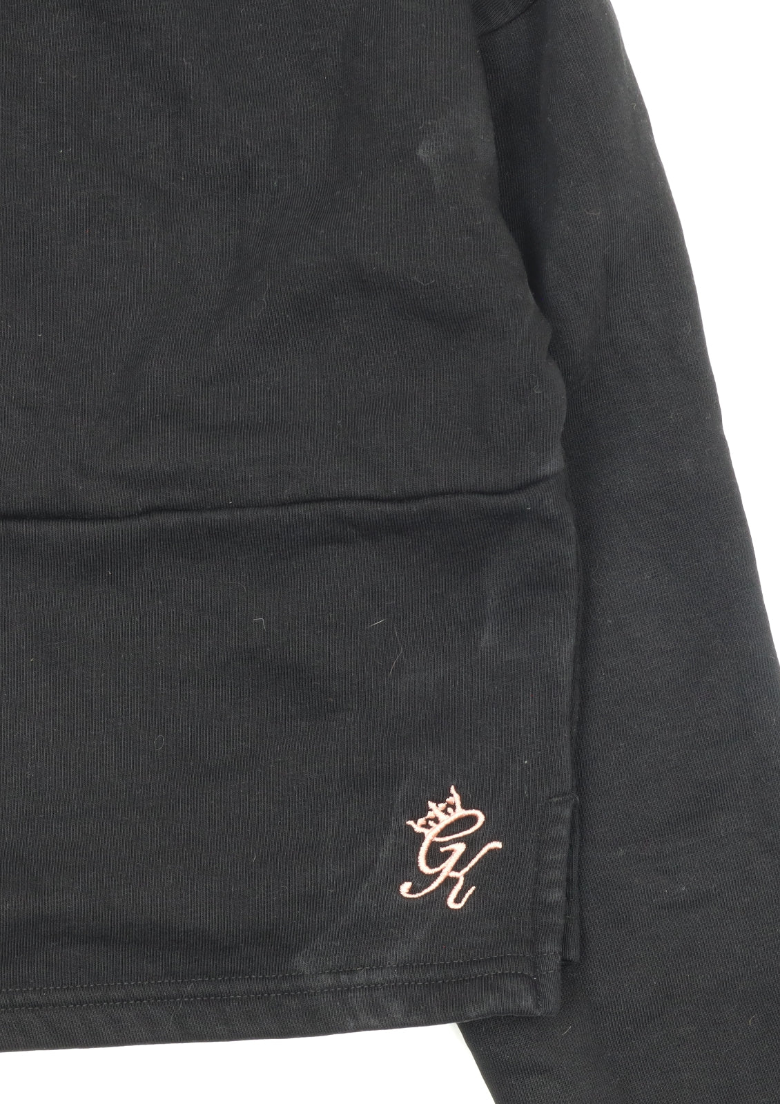 Gym King Women Black Crop Hoodie Size 8 Cotton Blend Pullover - Image 6