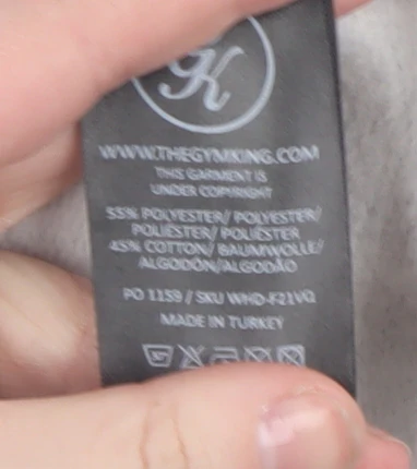 Gym King Women's Grey Cropped Pullover Hoodie Size 12 - Image 5