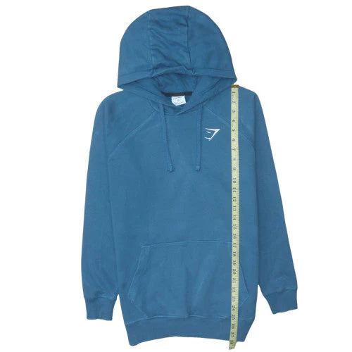 Gymshark Men’s Blue XS Pullover Fleece Hoodie Sweatshirt - Image 3