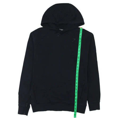 Gymshark Men's Black Pullover Hoodie Size L Regular Fit Gym Wear - Image 3