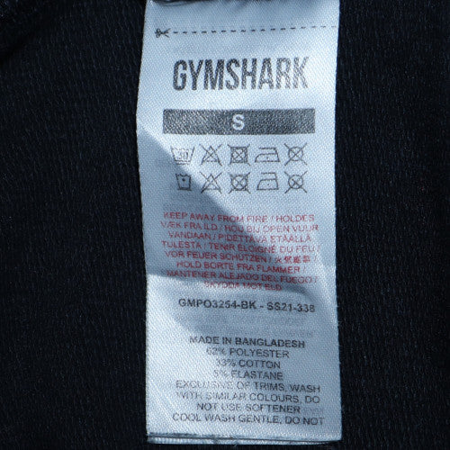 Gymshark Men's Black Slim Fit Pullover Hoodie Small - Image 5