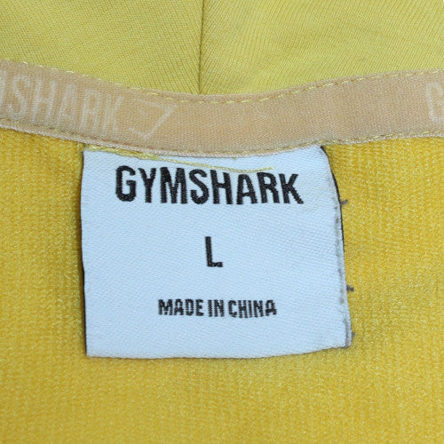 Gymshark Men's Yellow Pullover Hoodie L Athletic Fit - Image 6
