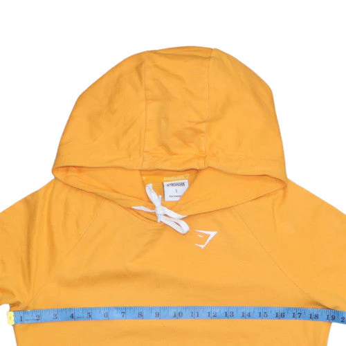 Gymshark Men's Yellow Pullover Hoodie Size S Lightweight Athletic - Image 2