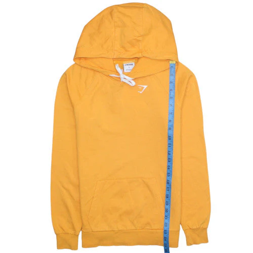 Gymshark Men's Yellow Pullover Hoodie Size S Lightweight Athletic - Image 3