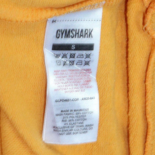 Gymshark Men's Yellow Pullover Hoodie Size S Lightweight Athletic - Image 6