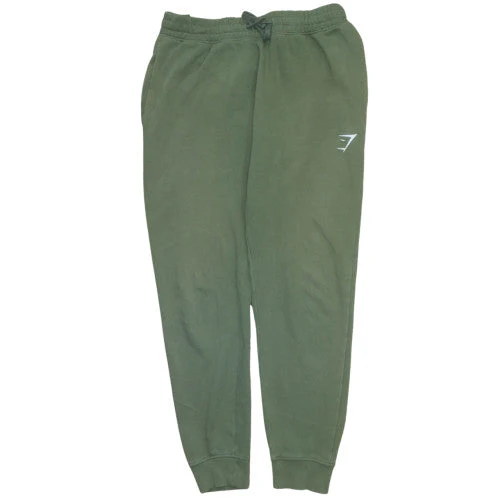 Gymshark Womens Green Jogger Sweatpants S Drawstring Waist Comfy Fit