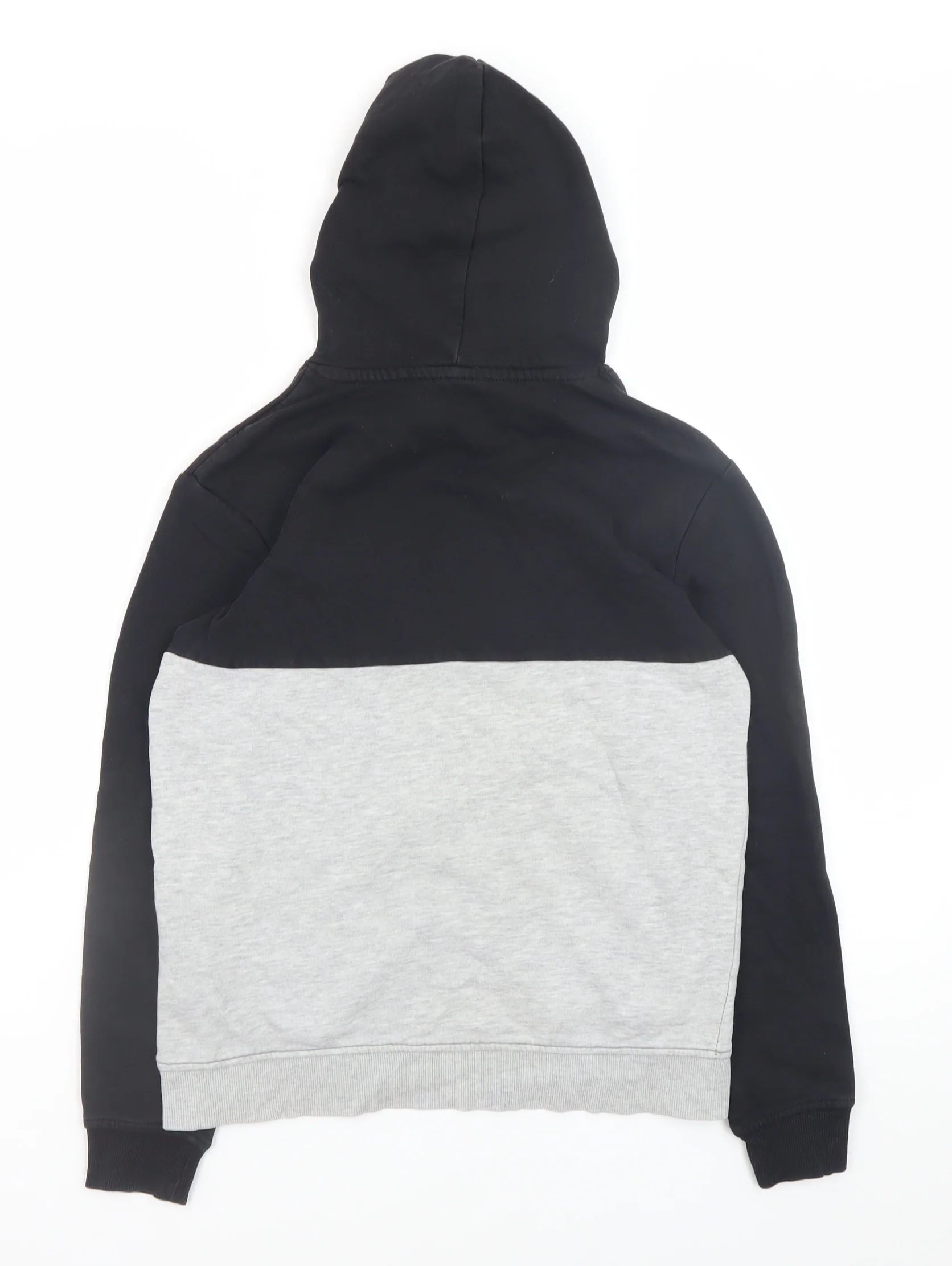 H&M Boys Black Grey Colourblock Pullover Hoodie 11-12 Years - Image 3