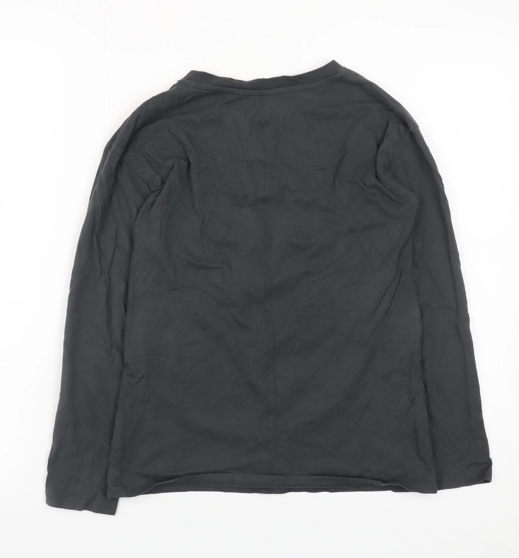 H&M Boys Black Spider-Man Long Sleeve Graphic T-Shirt 8-10 Years - Image 3