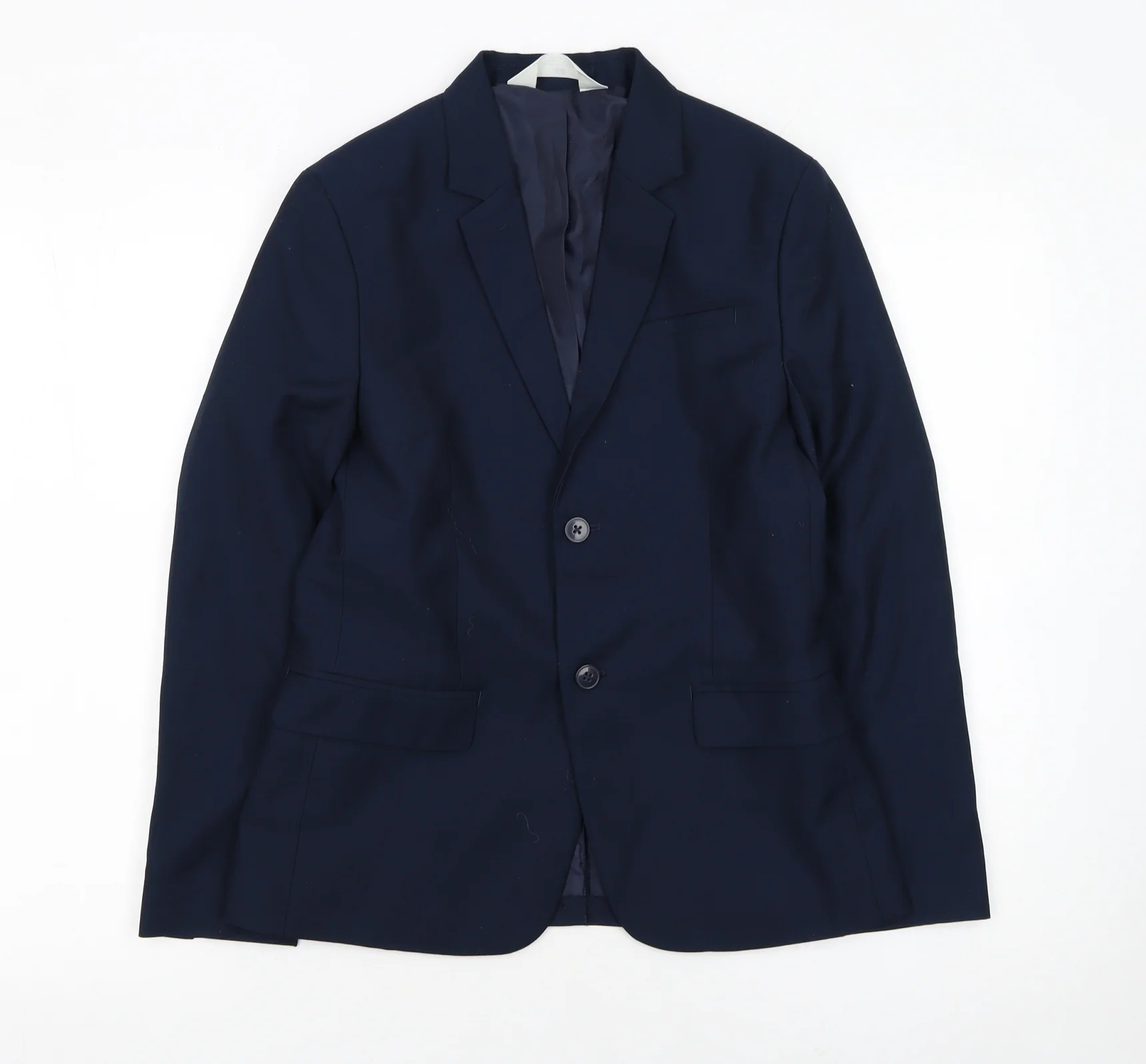 H&M Boys Blue 10 Years Regular Fit Single-Breasted Blazer Jacket