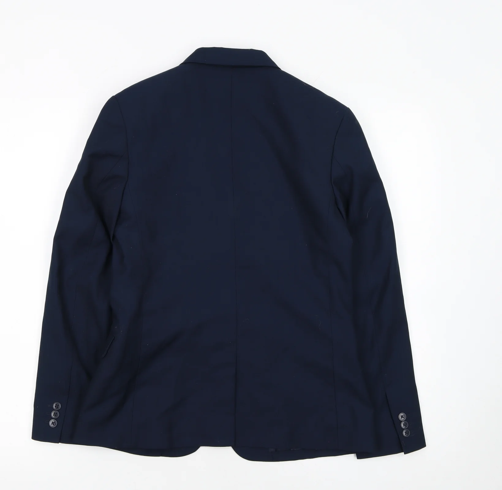 H&M Boys Blue 10 Years Regular Fit Single-Breasted Blazer Jacket - Image 3