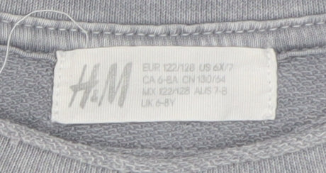H&M Boys Grey Monster Truck Long Sleeve Sweatshirt 6-8 Years Zip Detail - Image 4