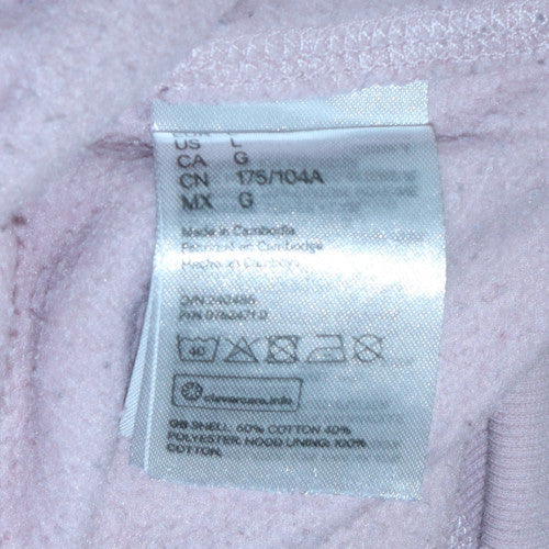 H&M Disney L.O.G.G. Pink Hoodie Women L Pullover Mickey Cotton - Image 5