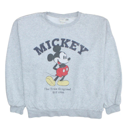 H&M Disney Women Grey Mickey Mouse Pullover Sweatshirt M