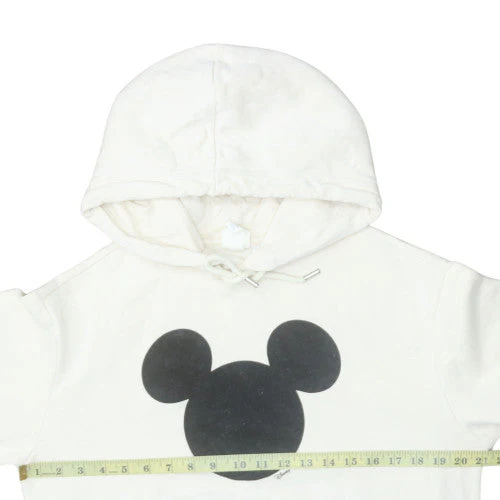 H&M Disney Women's White Pullover Hoodie XS Mickey Graphic Sweatshirt - Image 2