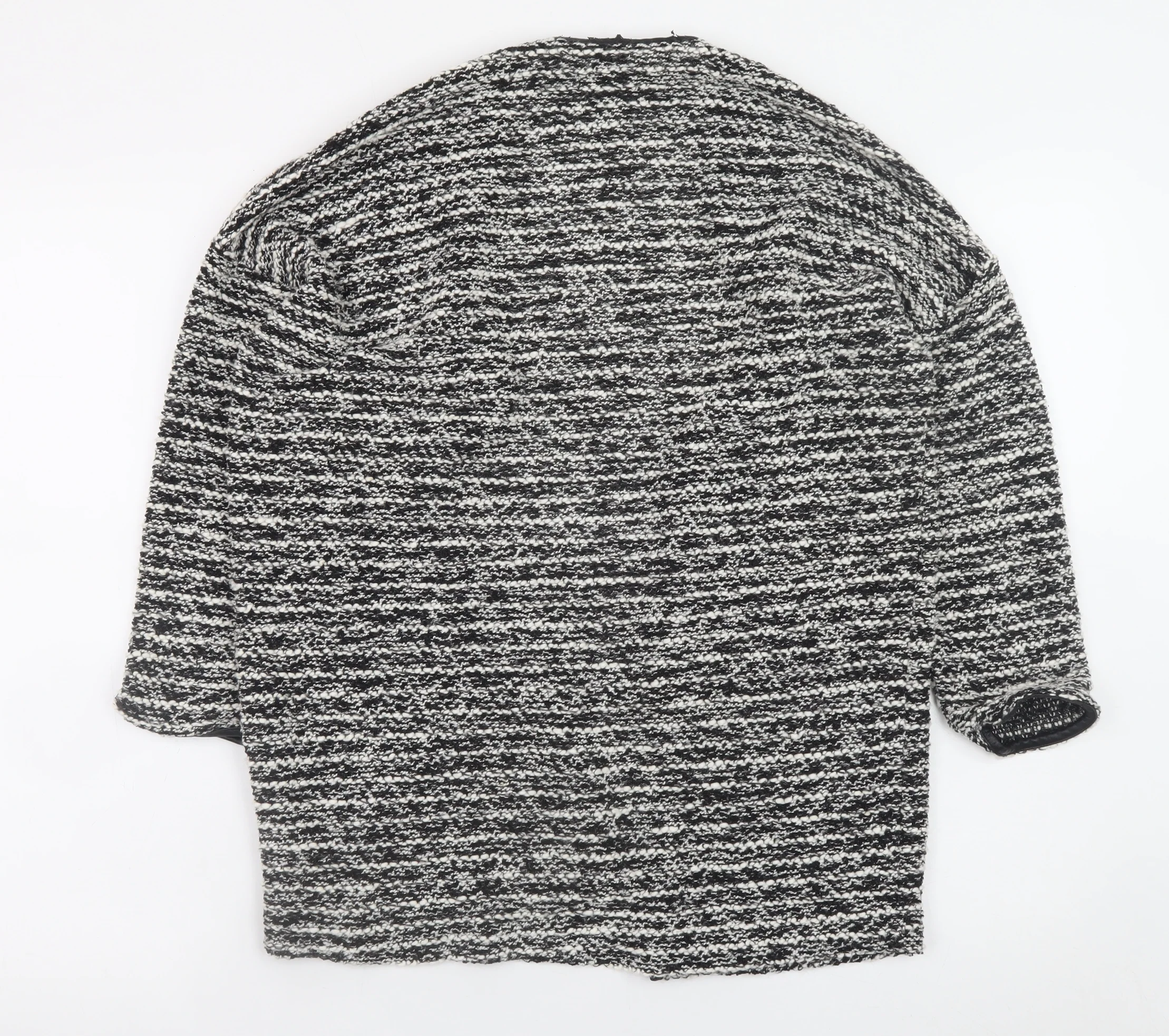 H&M Divided Women Black Knit Coatigan Size S Open Front - Image 3