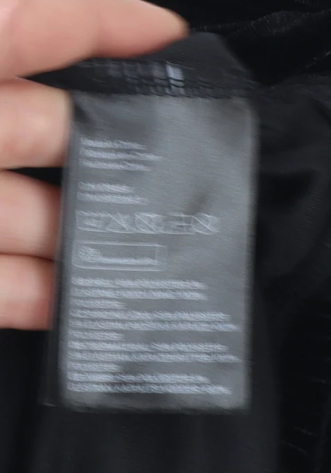 H&M Divided Women Black Velvet Full Zip Hoodie L - Image 6