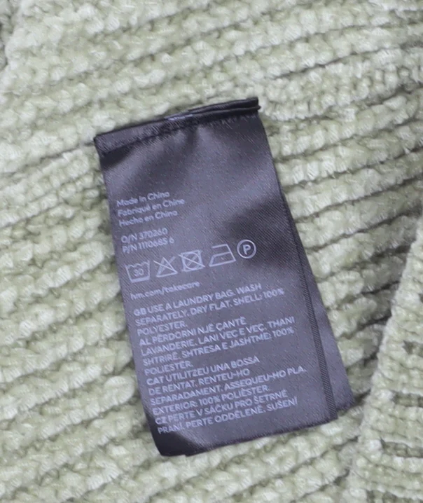 H&M Divided Women’s Green Cold Shoulder High Neck Knit Jumper XS - Image 5