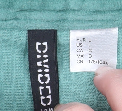 H&M Divided Women’s Green Corduroy Button-Up Jacket Size 14 - Image 4
