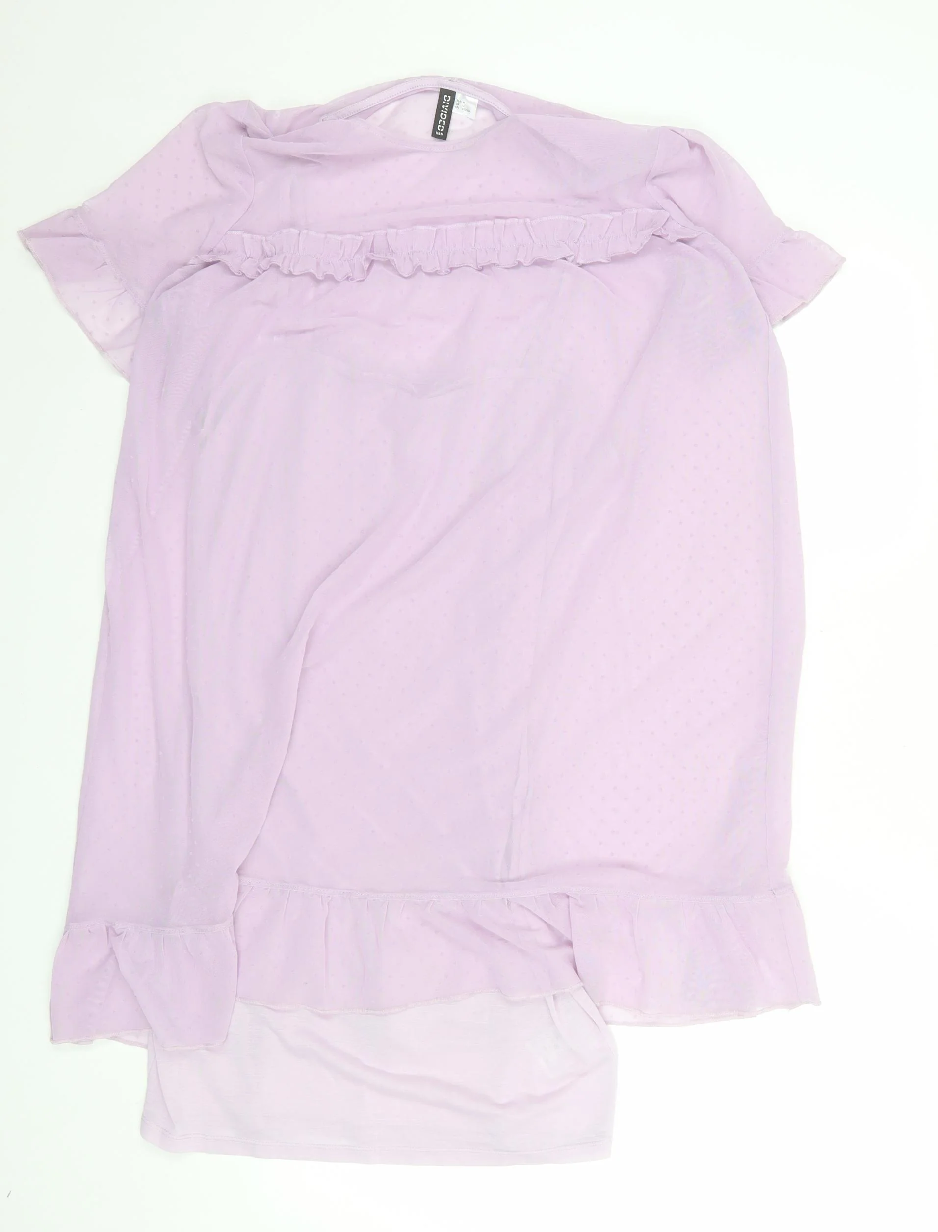 H&M Divided Women’s Purple Short Ruffle Shift Dress M