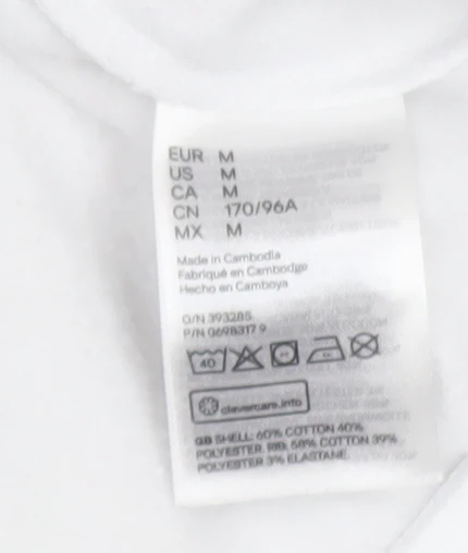 H&M Divided Women White 1/2 Zip Pullover Sweatshirt M - Image 4