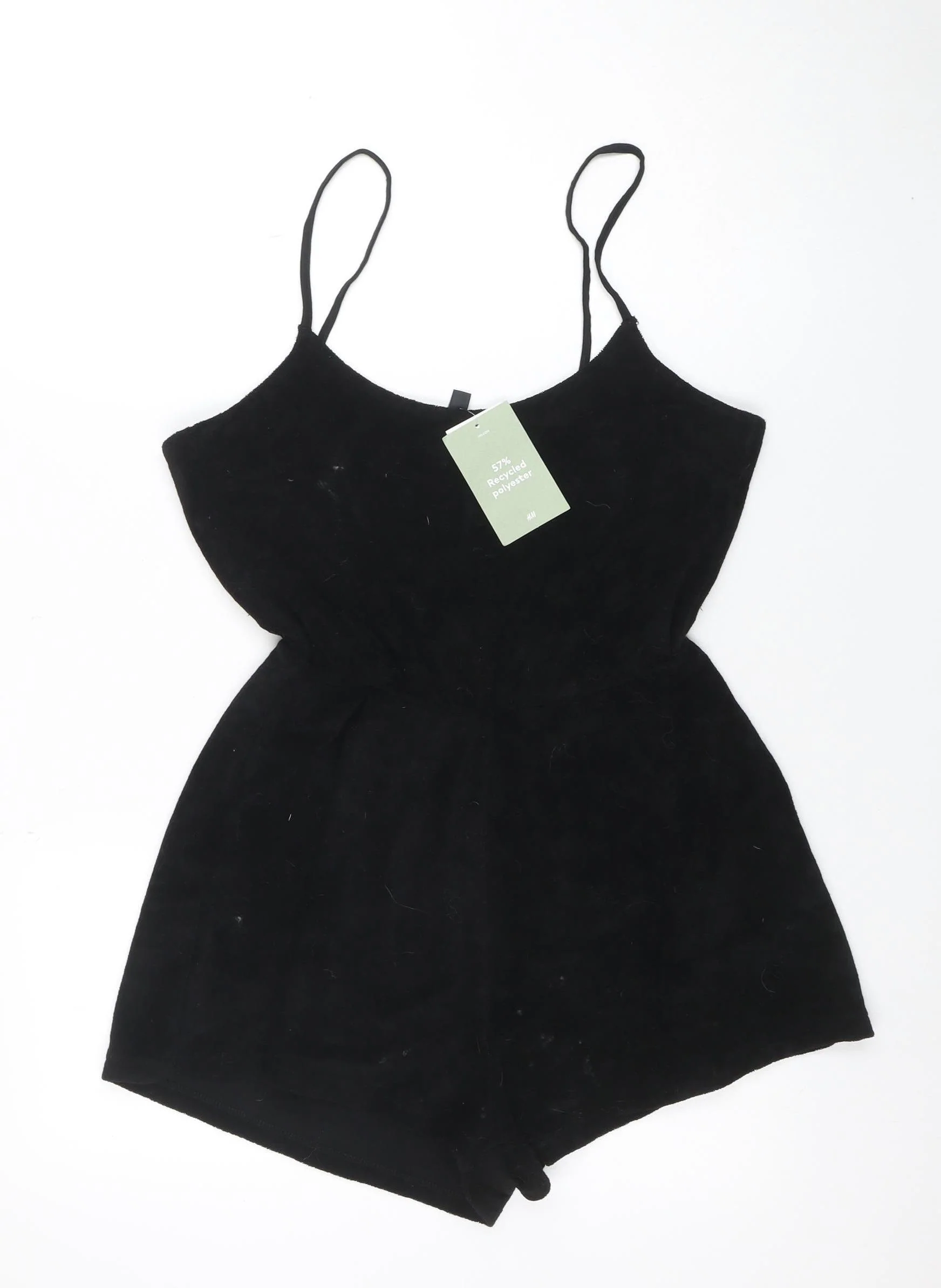 H&M Divided Women's Black Playsuit Size S Sleeveless Polyester Blend