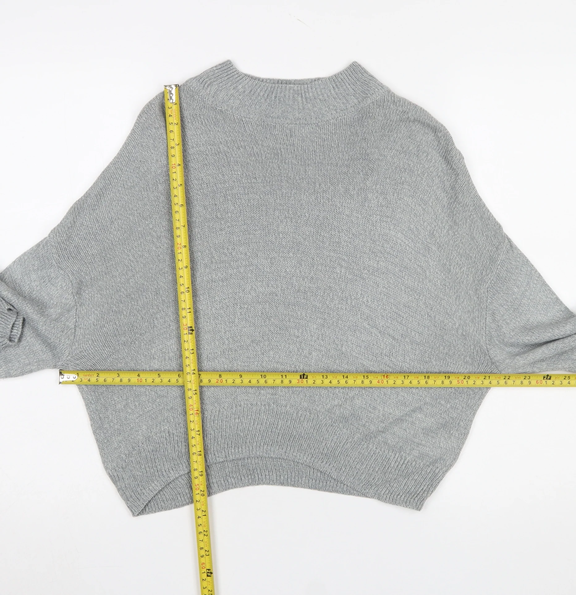 H&M Divided Women's Grey Mock Neck Knit Pullover Jumper Size 8 - Image 2
