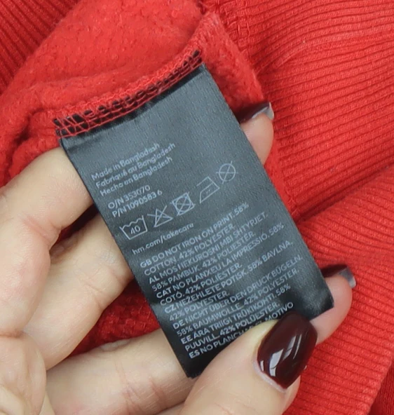 H&M Divided Women's Red Orlando USA 98 Pullover Sweatshirt Size 12 - Image 4