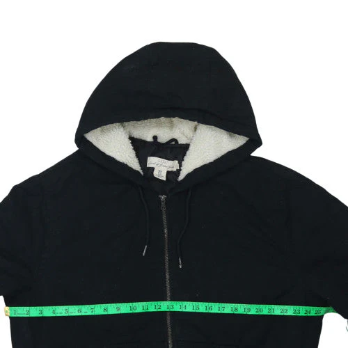 H&M L.O.G.G. Mens Black XL Hooded Lined Cotton Jacket - Image 2