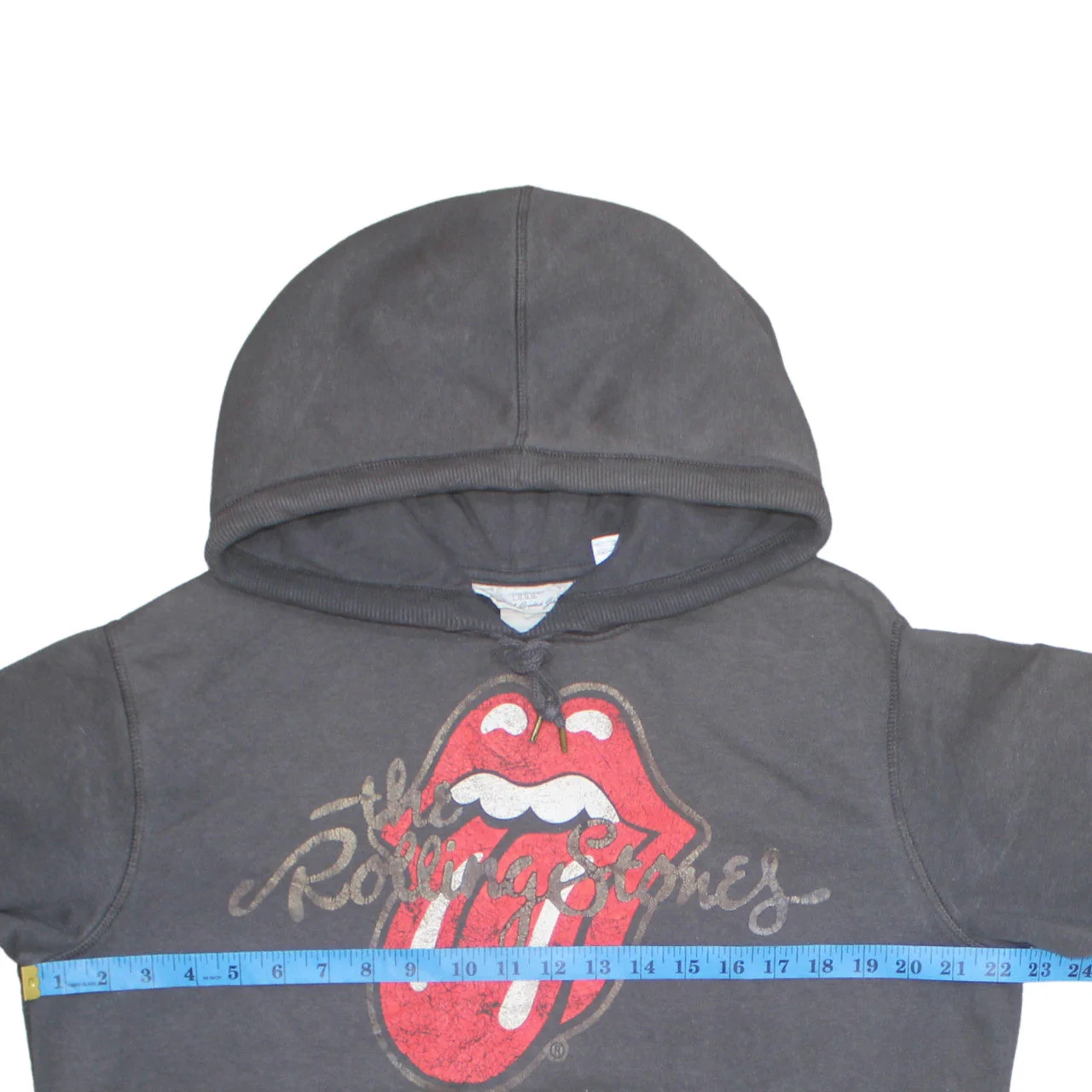 H&M L.O.G.G. Womens Black Rolling Stones Pullover Hoodie Size 12 - Image 2