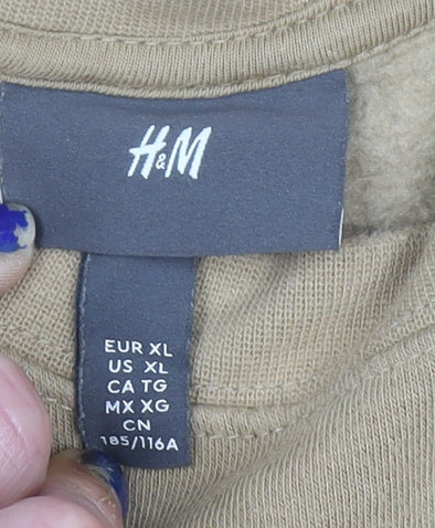 H&M Men’s Beige Les Plaisirs Graphic Pullover Sweatshirt XL - Image 5