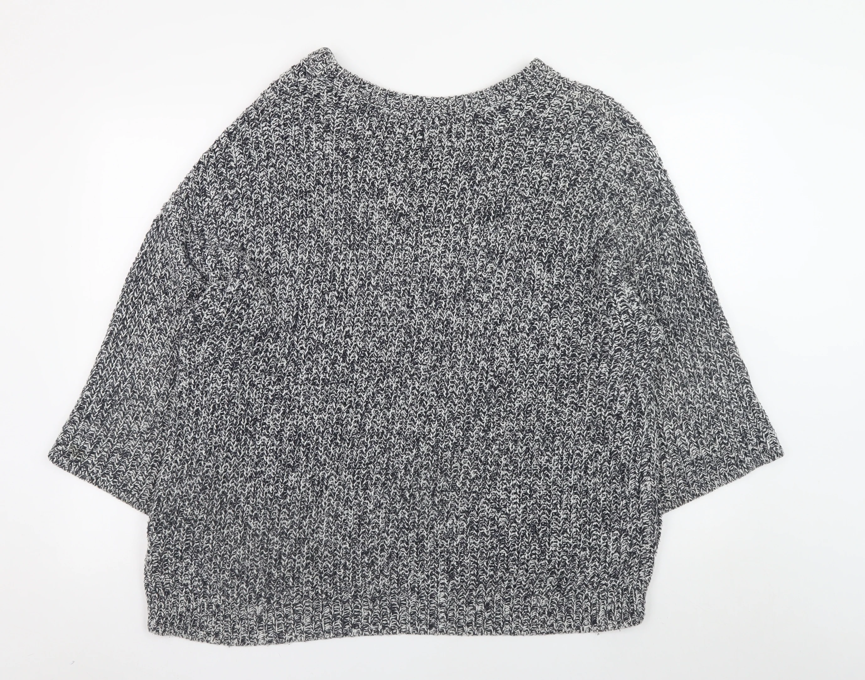 H&M Men’s Grey Cable-Knit Cotton Acrylic Jumper M - Image 3