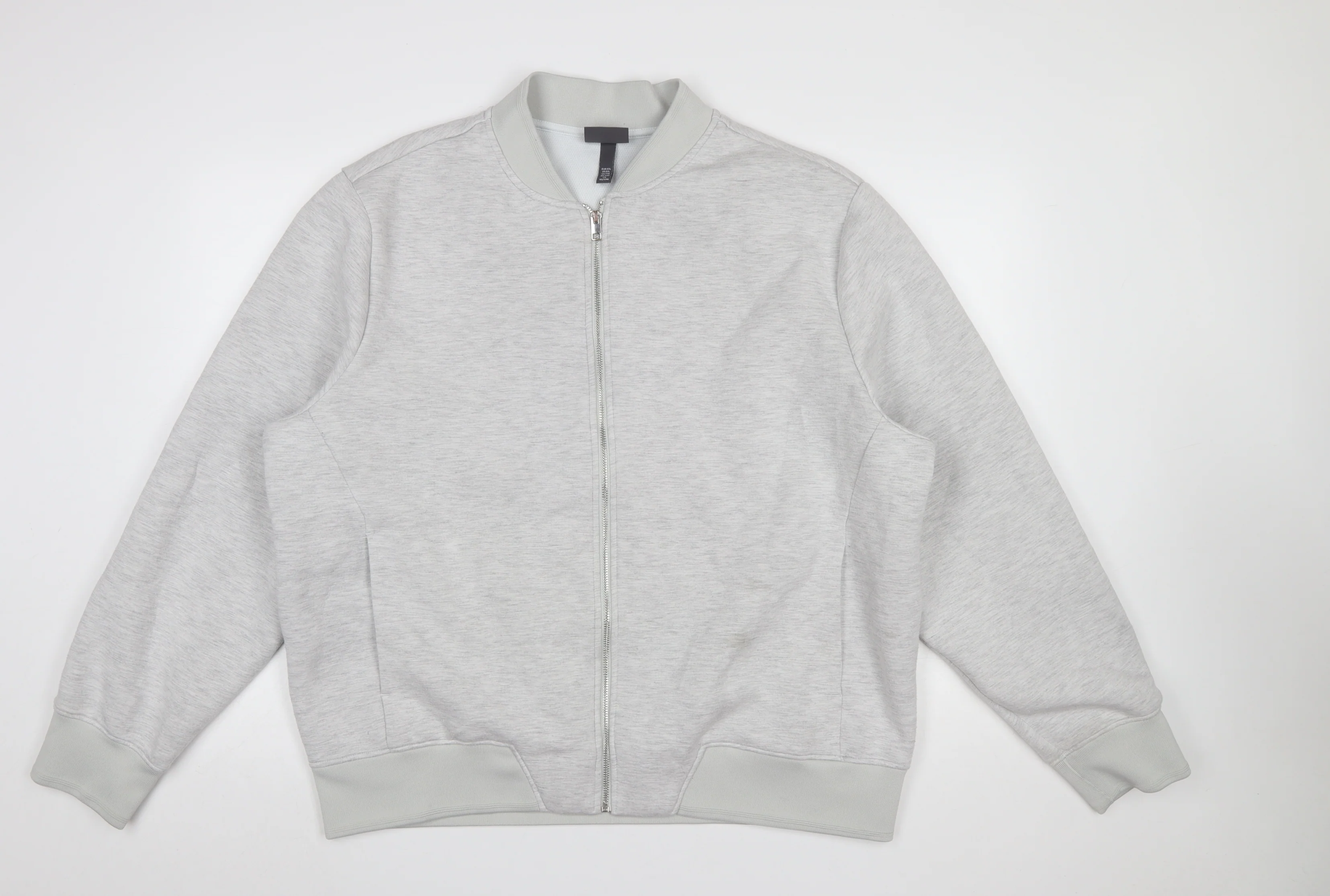 H&M Men’s Grey Full Zip Sweatshirt 2XL Regular Fit Lightweight
