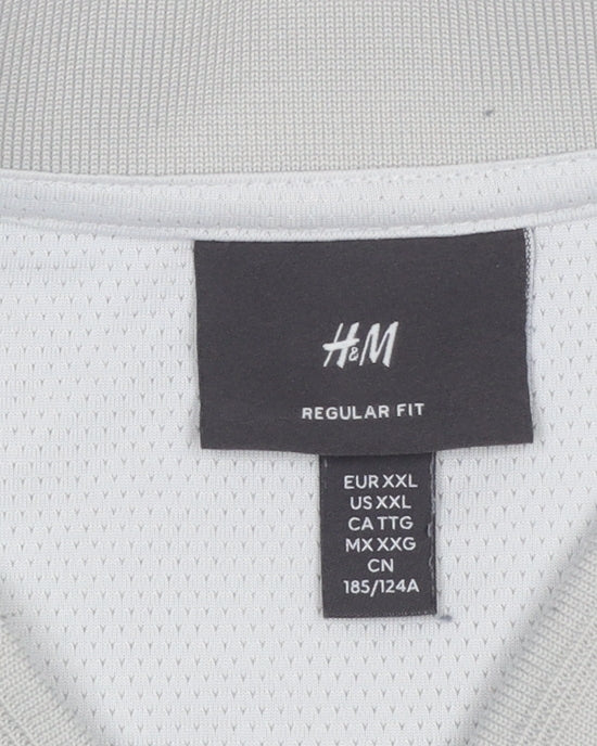 H&M Men’s Grey Full Zip Sweatshirt 2XL Regular Fit Lightweight - Image 5