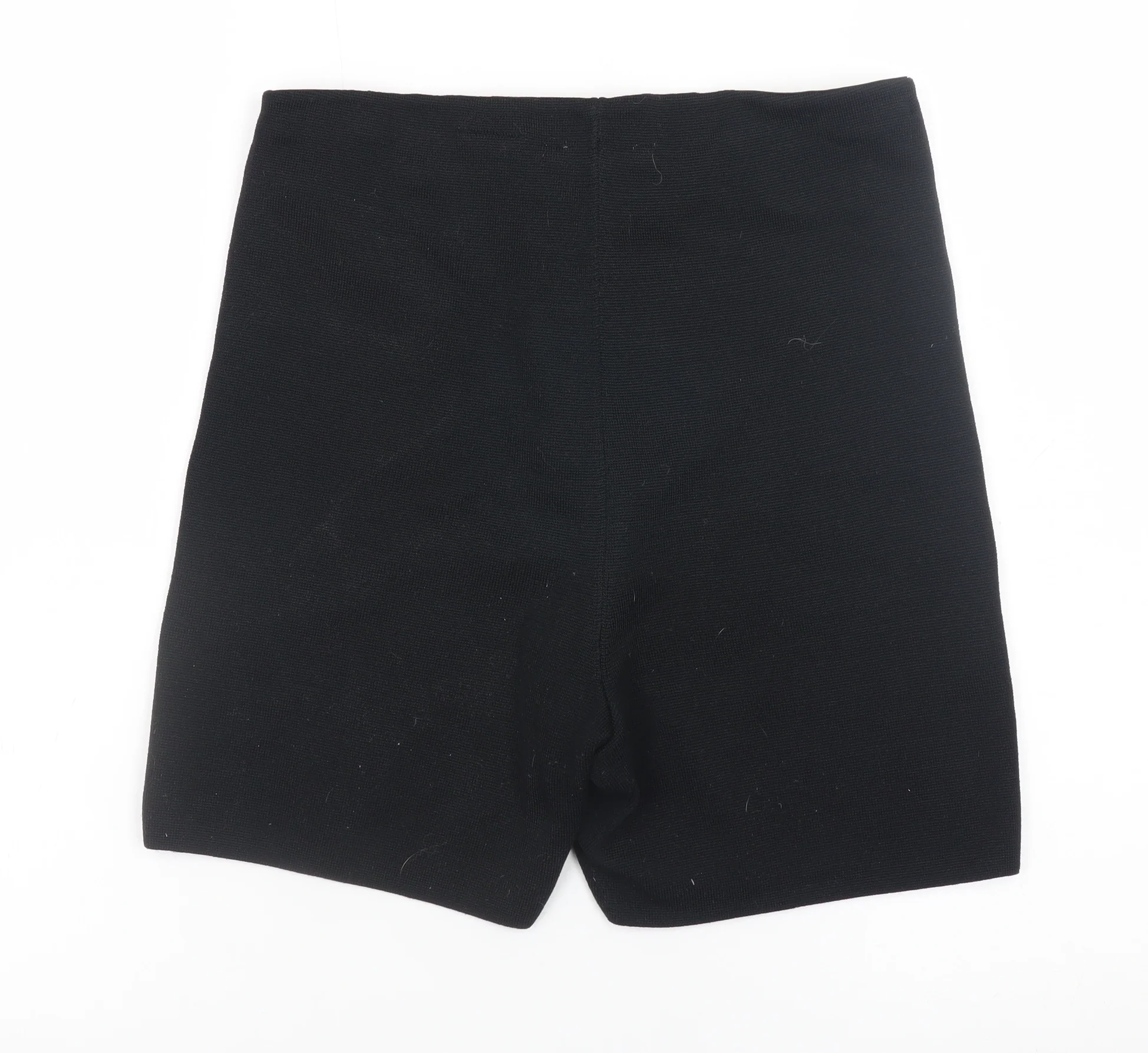 H&M Women Black Biker Activewear Shorts Size 12 Slim Fit - Image 3