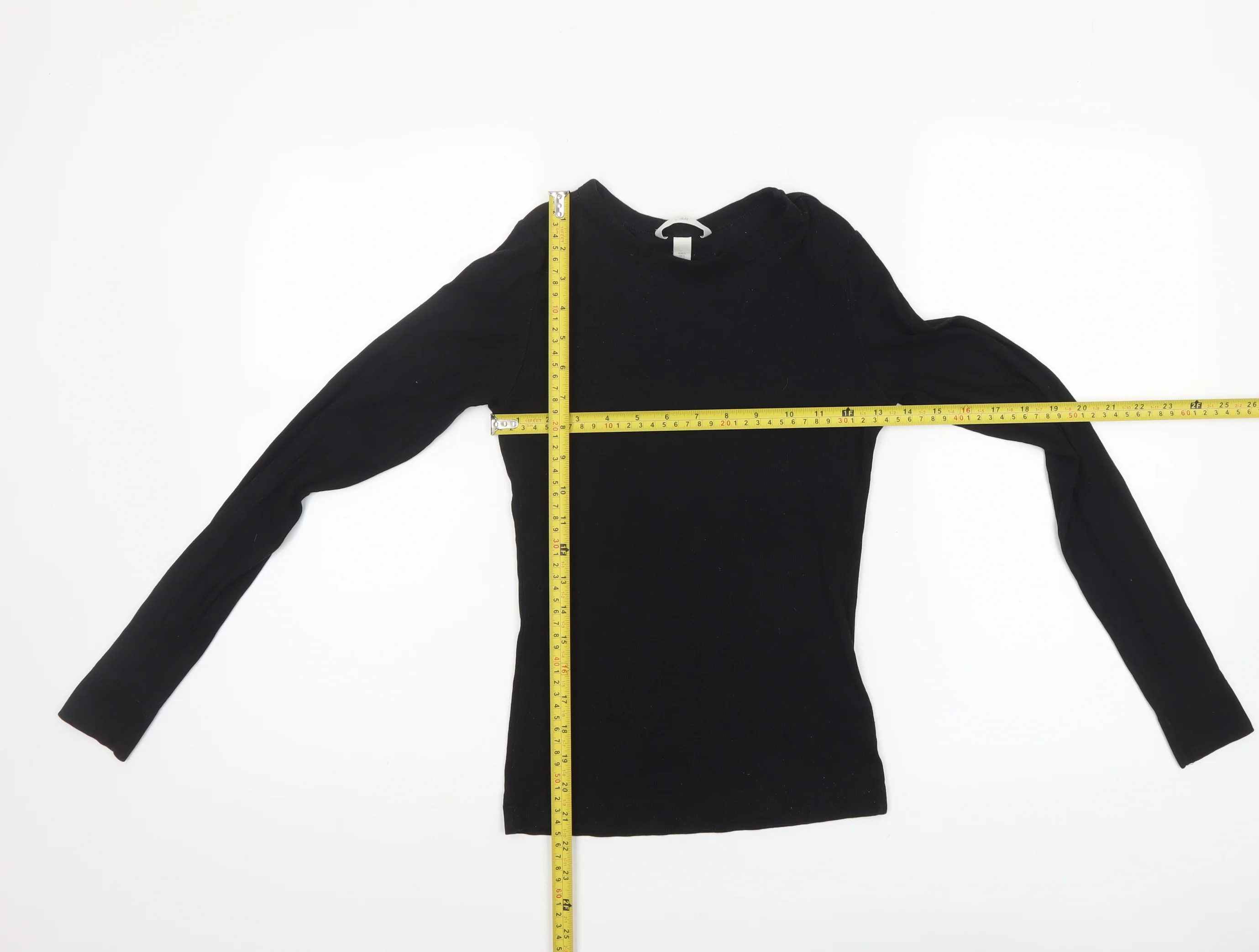 H&M Women Black Long Sleeve Basic Jersey Top Size S - Image 2