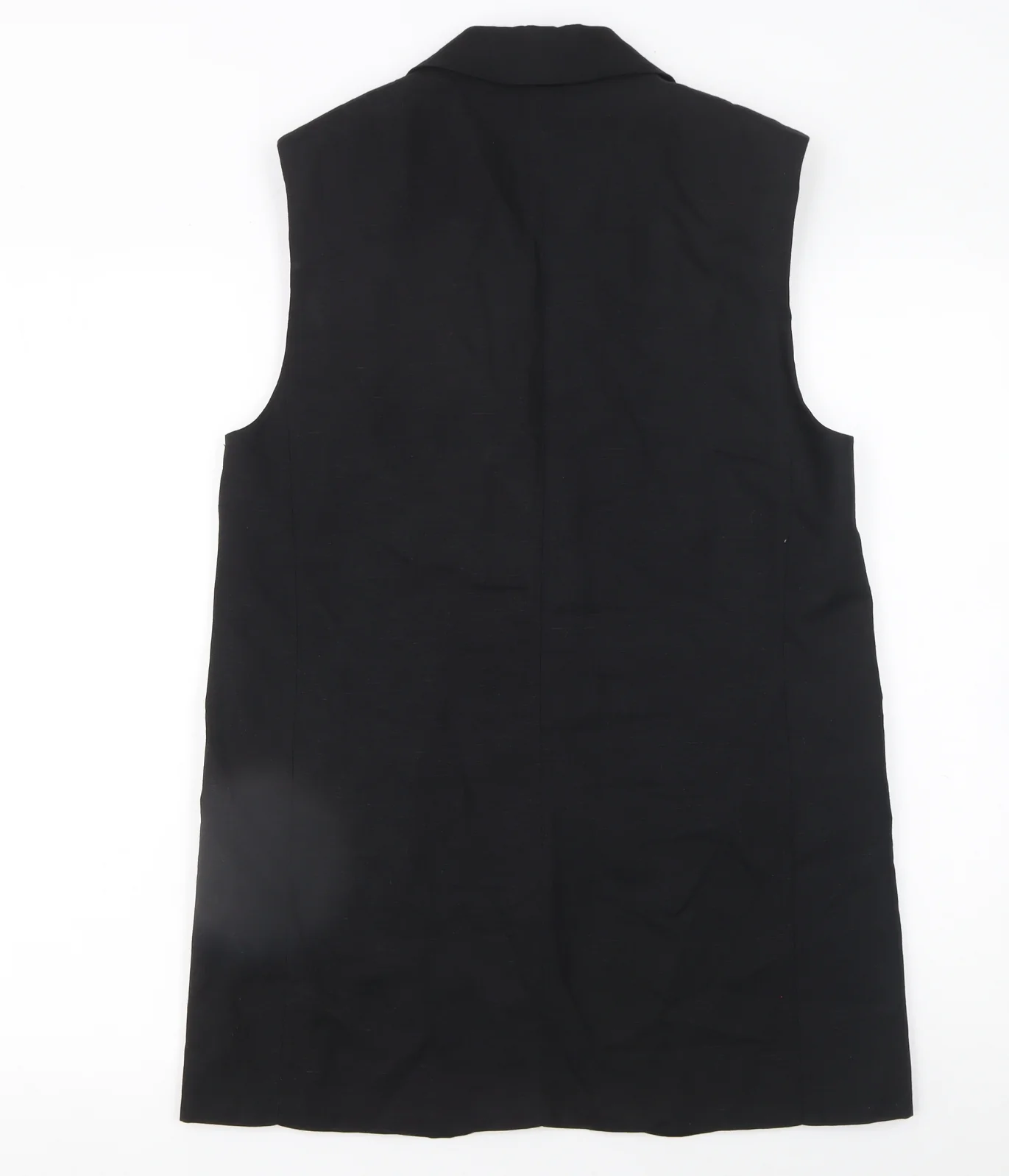 H&M Women Black XS Linen Blend Sleeveless Suit Waistcoat - Image 3