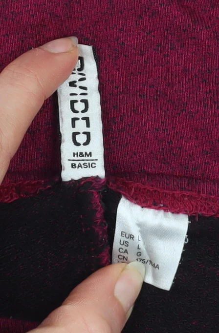 H&M Women Burgundy 3/4 Sleeve Pullover Sweatshirt Size L - Image 4
