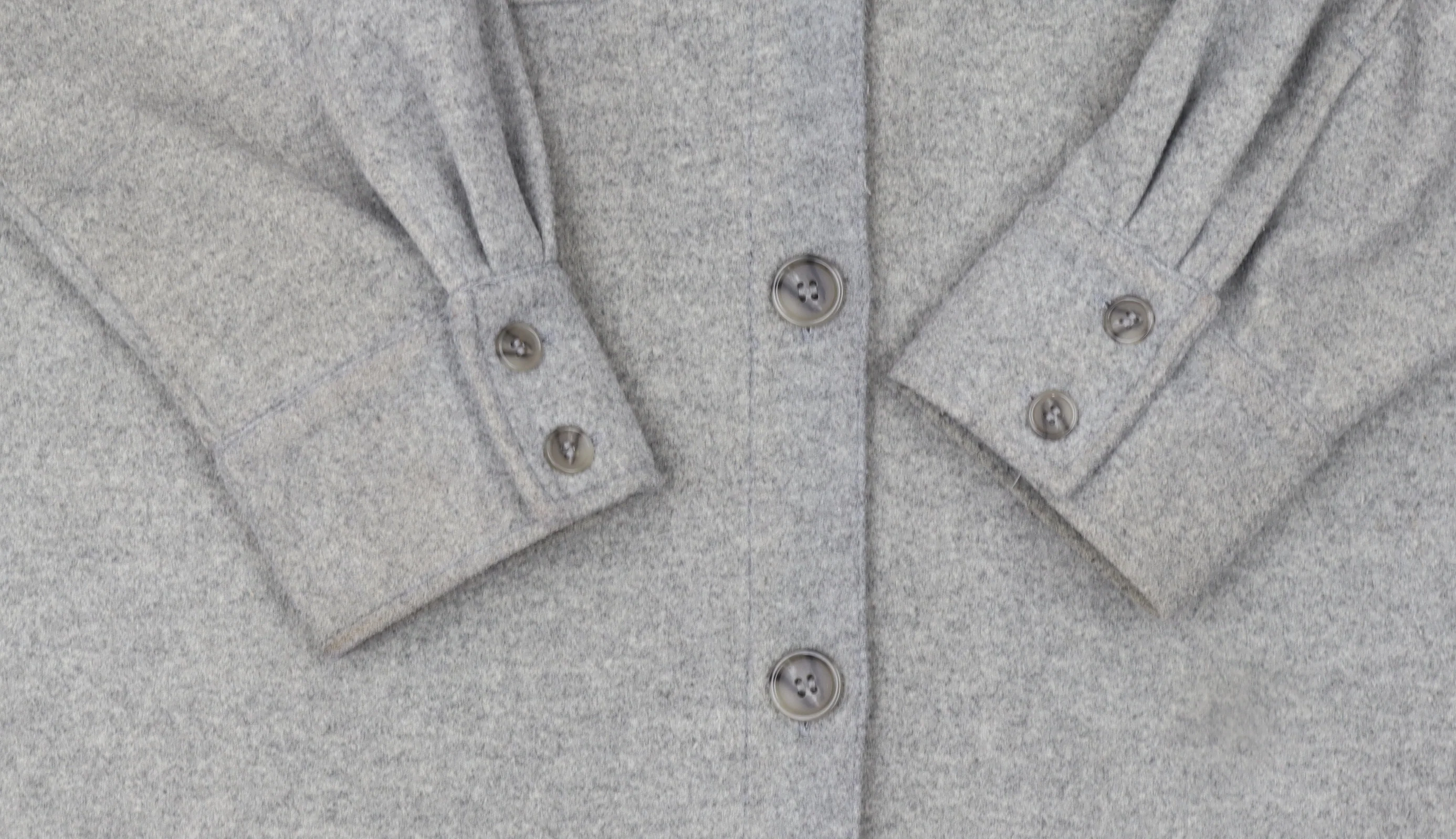 H&M Women Grey L Relaxed Shacket Jacket Button Down Fleece Mid Length - Image 6