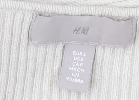 H&M Women Ivory Knit Bodycon Midi Dress Size 10 Long Sleeve - Image 4