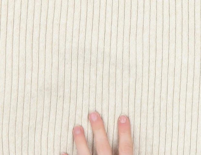 H&M Women’s Beige Roll Neck Ribbed Knit Jumper S - Image 6