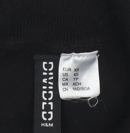 H&M Women’s Black Roll Neck Ski Club 1/4 Zip Jumper XS - Image 4