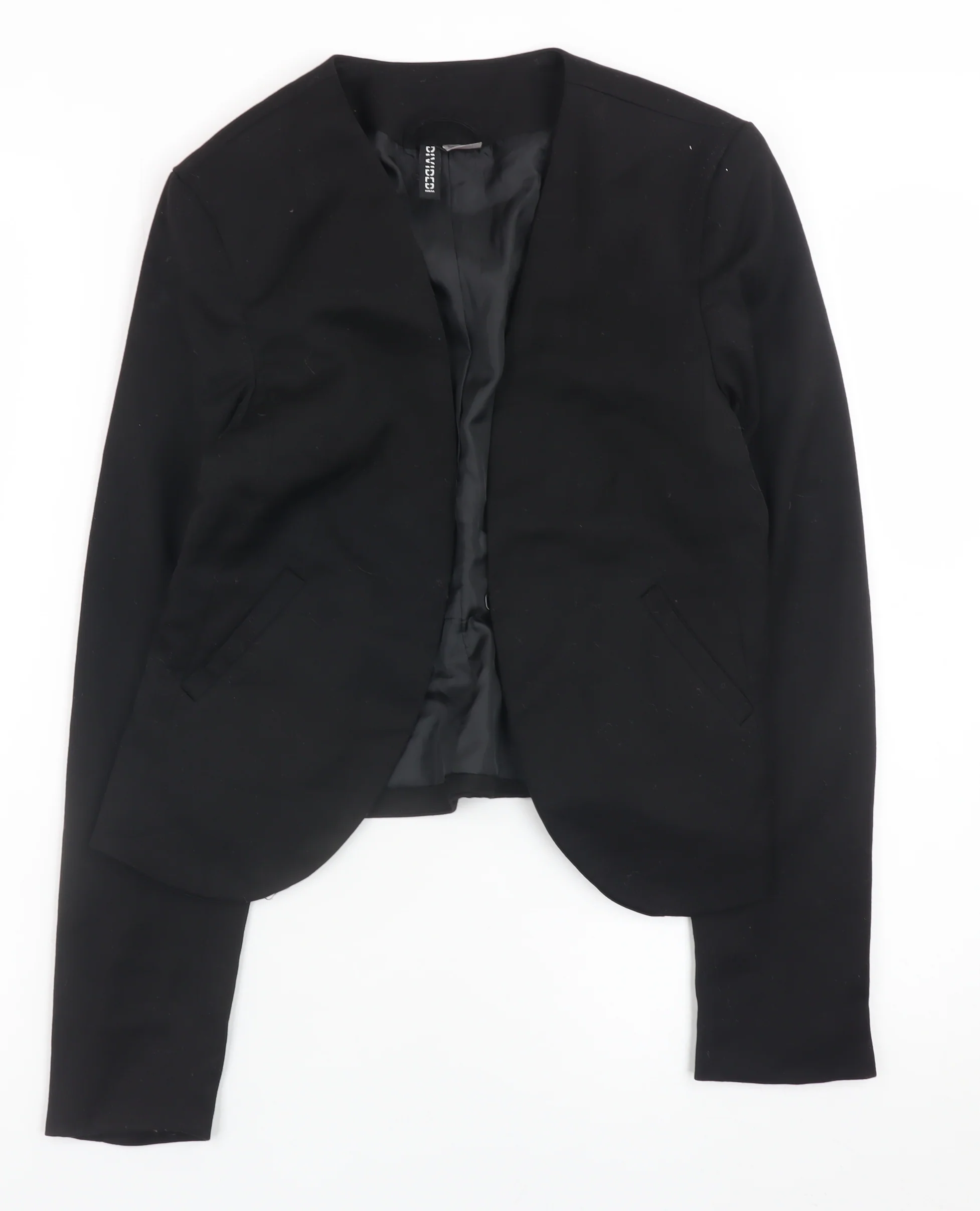 H&M Women’s Black Slim Fit Open Front Blazer Size 6