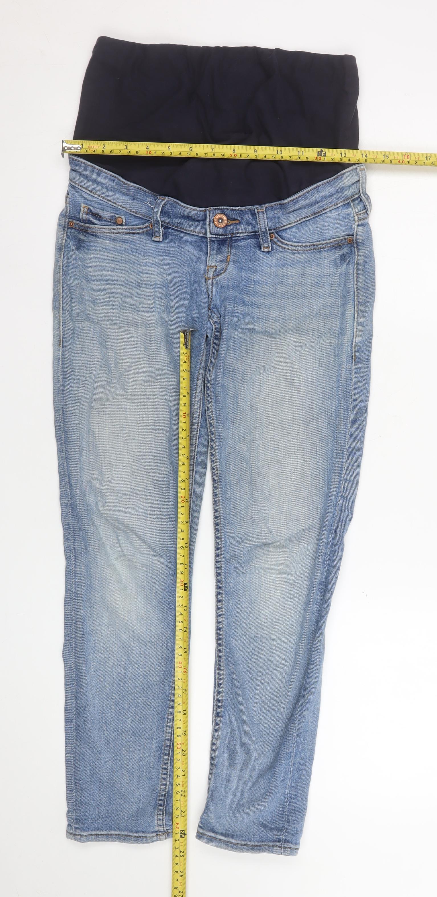 H&M Women’s Blue Maternity Skinny Ankle Jeans Size 8 - Image 2