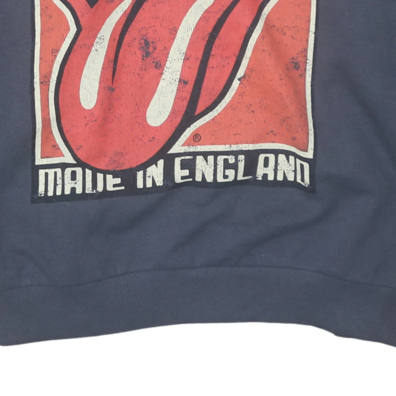 H&M Women’s Blue Rolling Stones Logo Sweatshirt Size L - Image 7