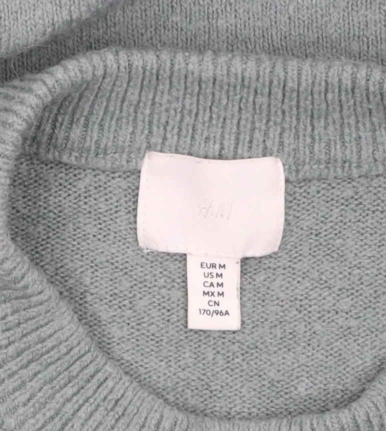 H&M Women’s Green Beaded Mock Neck Pullover Jumper Size 12 - Image 5