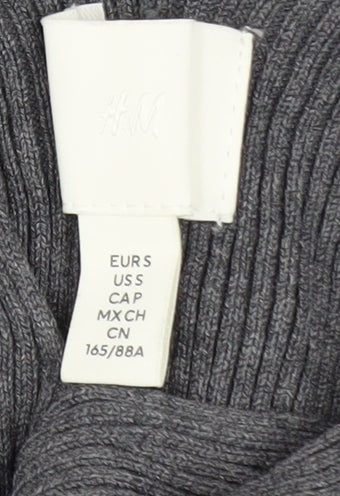 H&M Women’s Grey Long Sleeve Bodycon Knit Dress Size S - Image 4