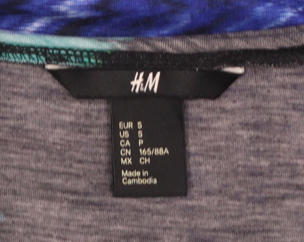 H&M Women’s Multicoloured V-Neck Tunic Top Size S - Image 4