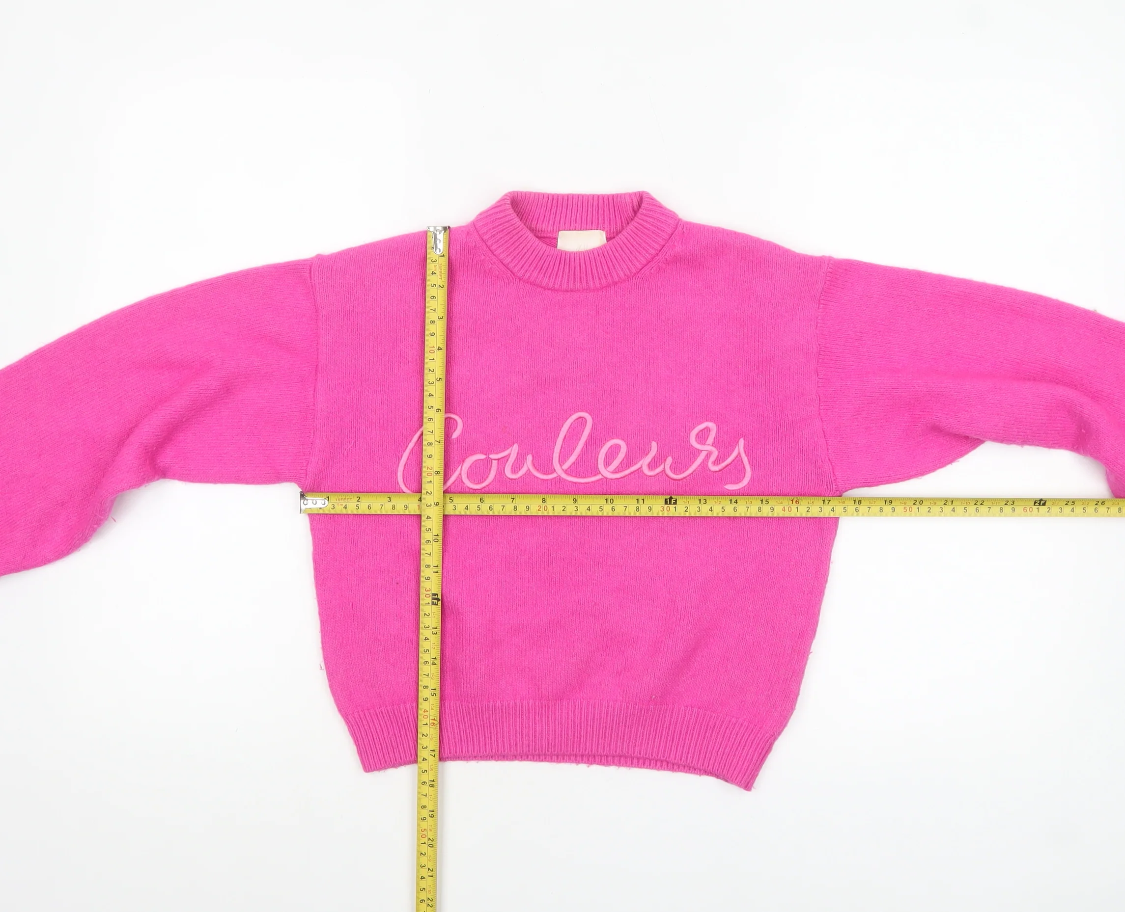 H&M Women’s Pink Mock Neck Pullover Jumper XS Wool Blend - Image 2