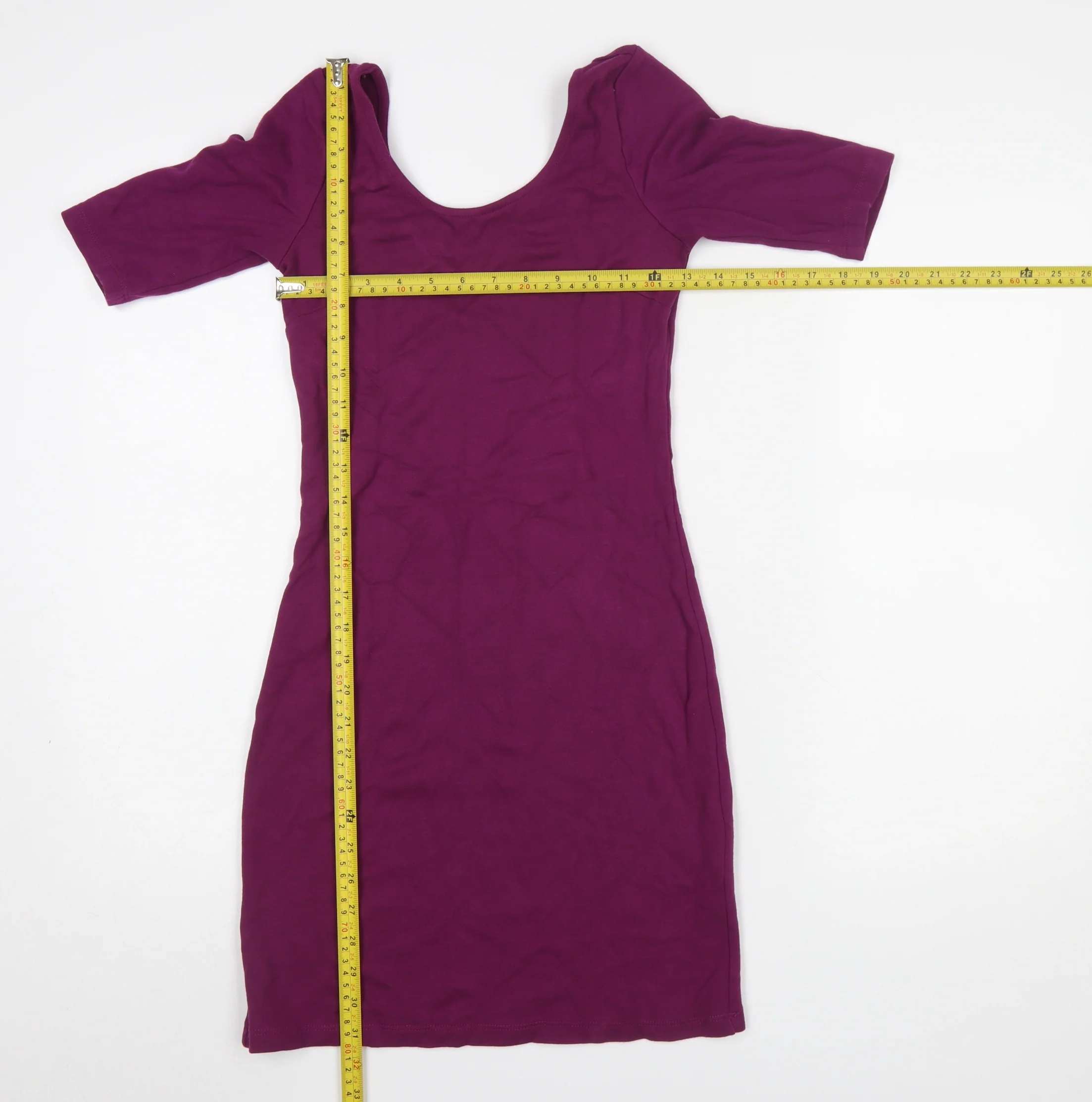 H&M Women’s Purple Bodycon Short Dress Size 6 Half Sleeve - Image 2