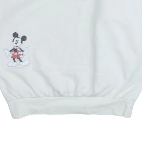 H&M Women White Disney Sweatshirt Medium Minnie Embroidered Pullover - Image 8
